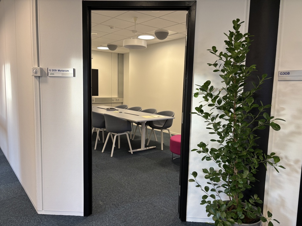 dørkarm, innblikk møterom