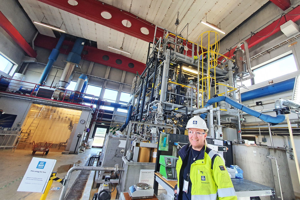 manager standing in front of pilot plant
