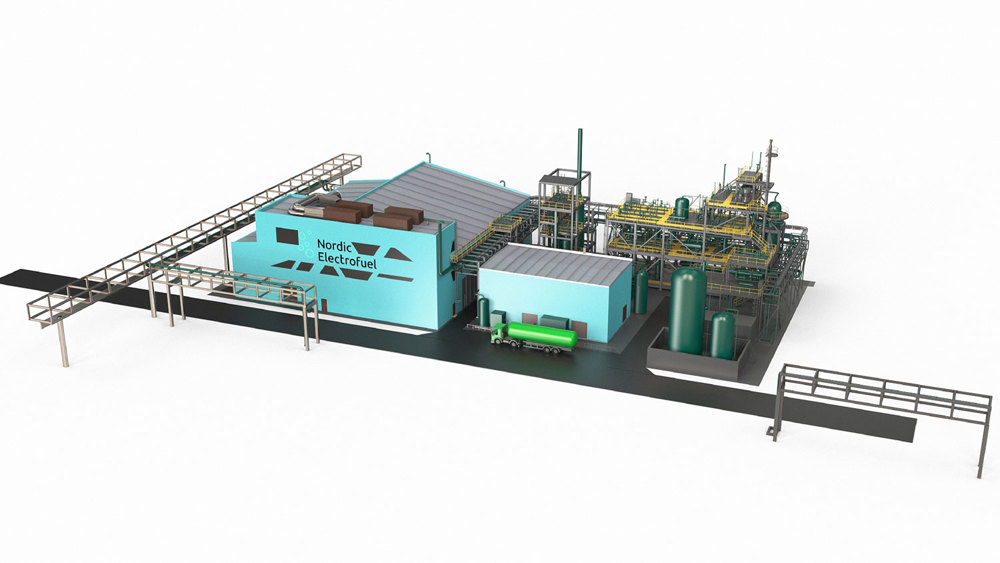 illustration of production facility